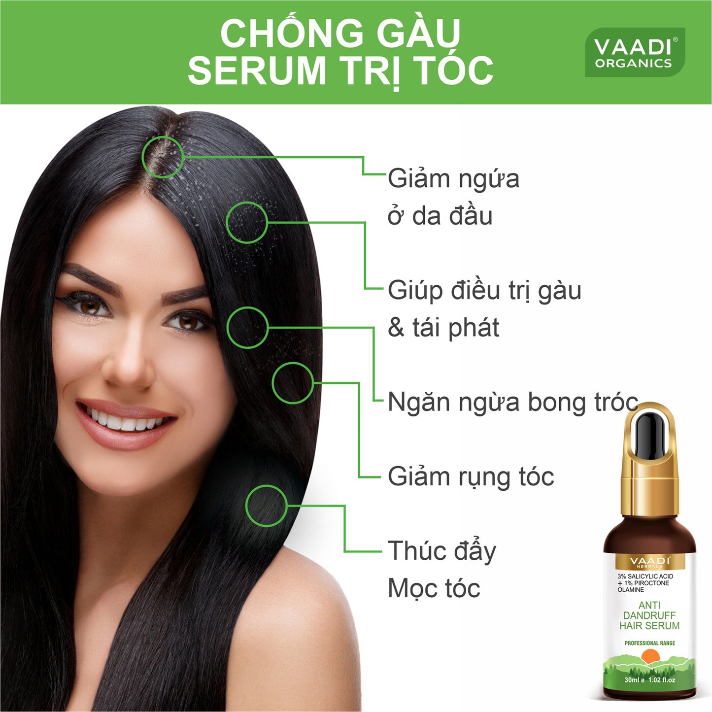 3% SALICYLIC ACID + 1% PIROCTONE OLAMINE ANTI DANDRUFF HAIR SERUM (30 ml)
