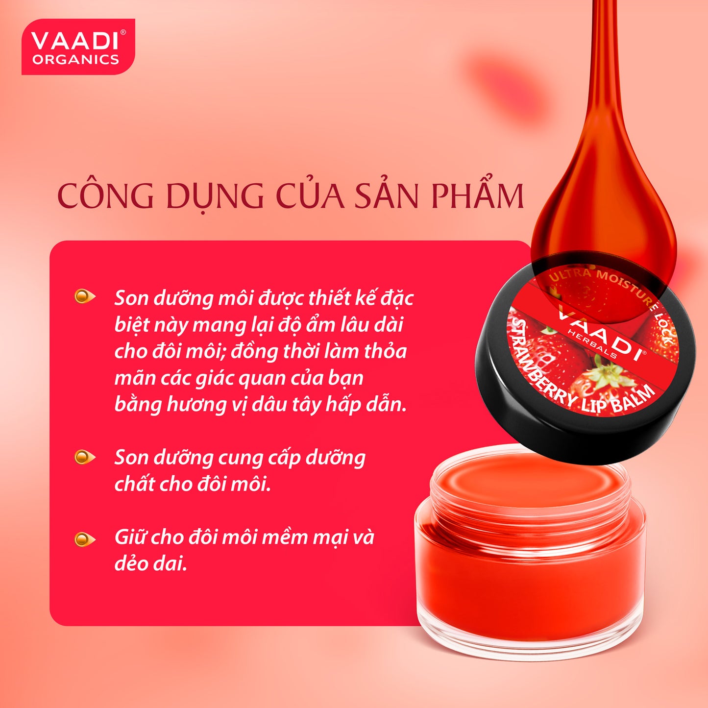 Nourishing Strawberry and Honey Lip Balm (8 x 10 gms/0.4 oz)