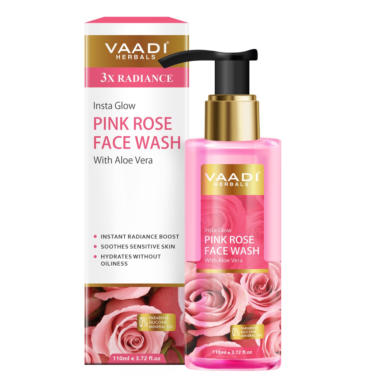 Insta Glow Pink Rose Face wash with Aloe vera extract (110 ml)
