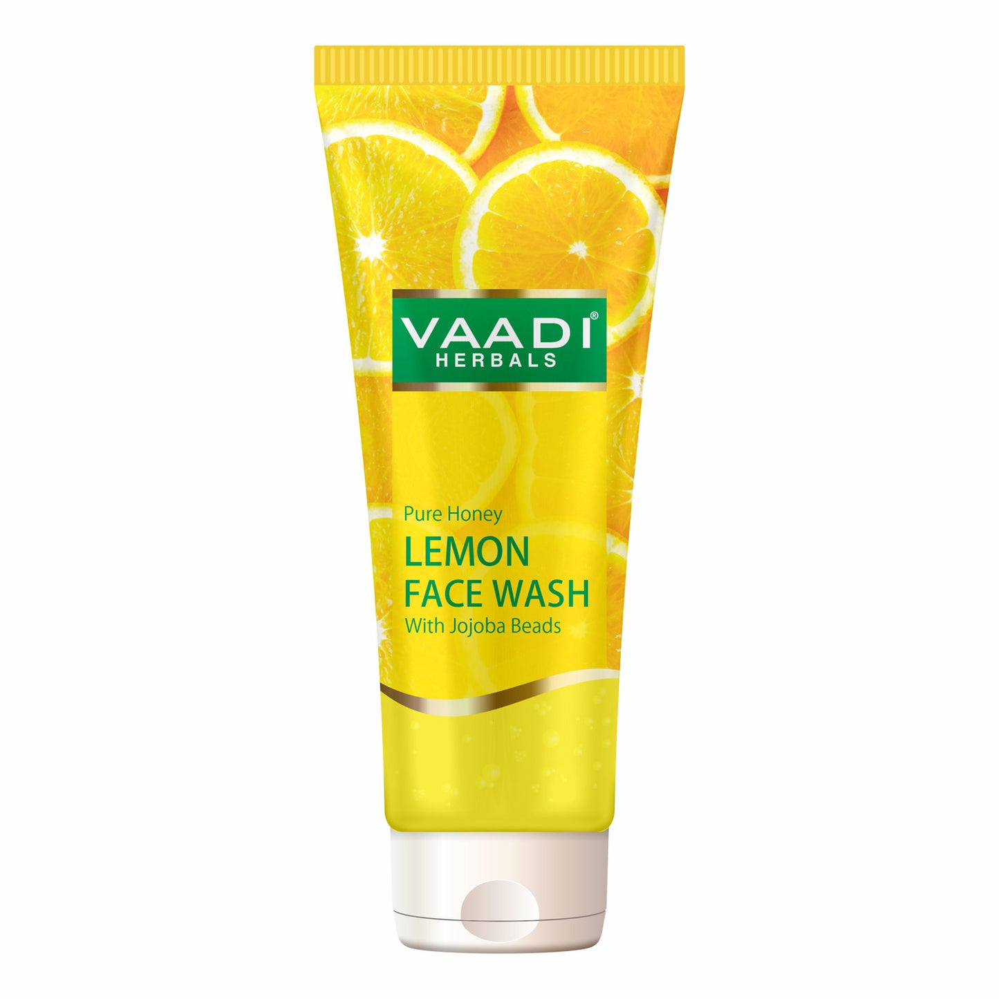 Skin Hydrating Organic Lemon Face Wash with Jojoba Beads - Removes Excess Oil - Prevents Acne (60 ml / 2.1 fl oz)