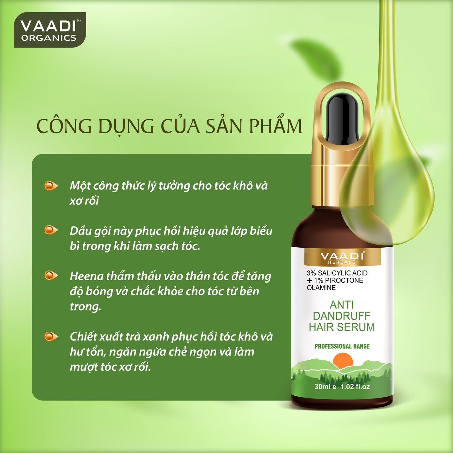 3% SALICYLIC ACID + 1% PIROCTONE OLAMINE CHỐNG GÀU TÓC (30 ml)