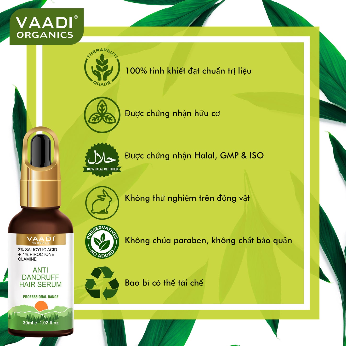 3% SALICYLIC ACID + 1% PIROCTONE OLAMINE CHỐNG GÀU TÓC (30 ml)